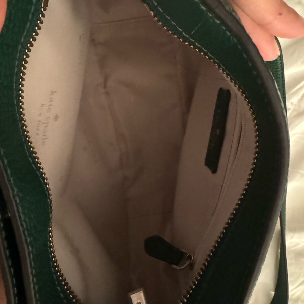 kate spade emerald green pebbled leather crossbody bag - Picture 3 of 9